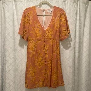 Peach Love California Coral/Pink Cocktail Dress